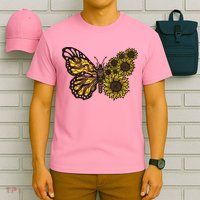 Sunflower Butterfly T-Shirt