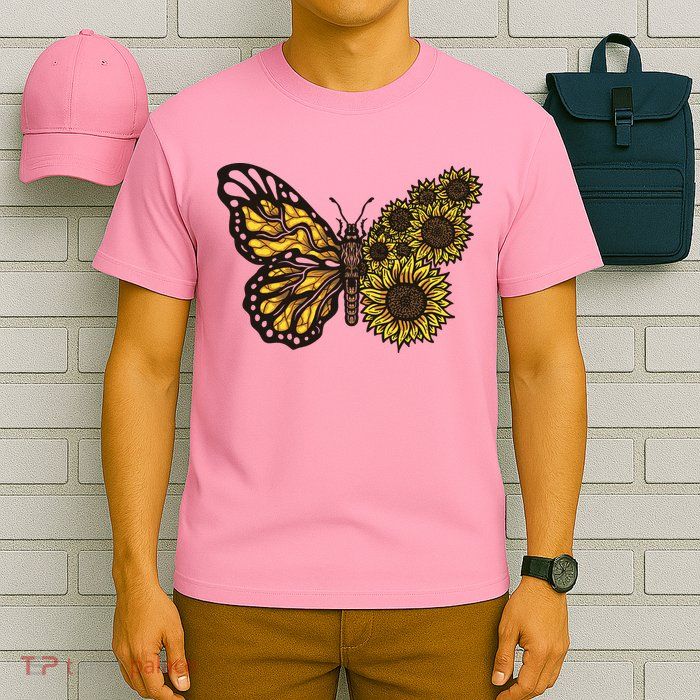 Sunflower Butterfly T-Shirt