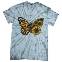 Sunflower Butterfly Tie-Dye T-Shirt