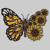 Sunflower Butterfly Tie-Dye T-Shirt