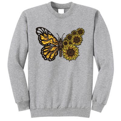 Sunflower Butterfly Tall Sweatshirt