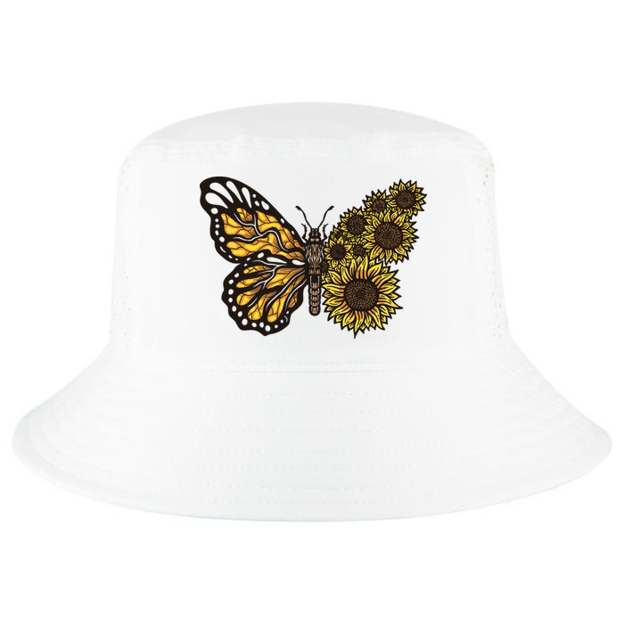 Sunflower Butterfly Cool Comfort Performance Bucket Hat