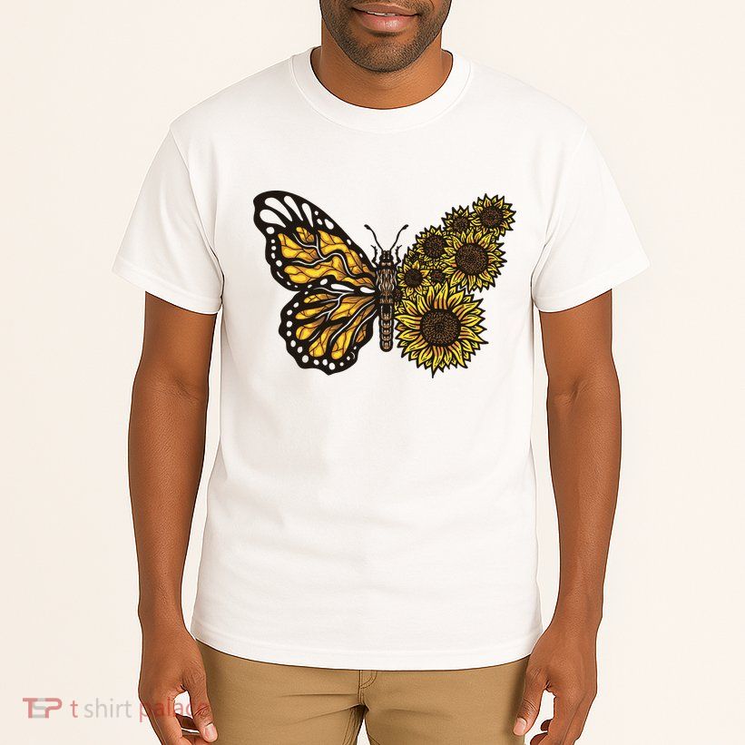 Sunflower Butterfly Tall T-Shirt