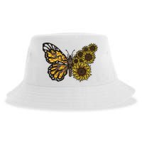 Sunflower Butterfly Sustainable Bucket Hat