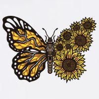 Sunflower Butterfly Sustainable Bucket Hat