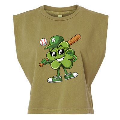Shamrock Baseball Shirts Funny St Patricks Day Garment-Dyed Women's Muscle Tee