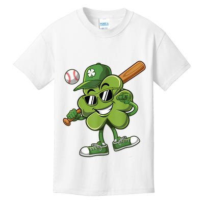 Shamrock Baseball Shirts Funny St Patricks Day Kids T-Shirt