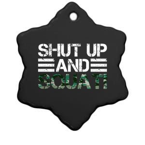 Squat Bodybuilders Shut Up And Squat Gym Rats Shut And Squat Gift Ceramic Star Ornament