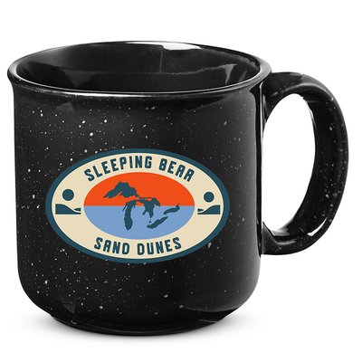 Sleeping Bear Sand Dunes Michigan Michigander Great Lakes 15oz Campfire Ceramic Mug