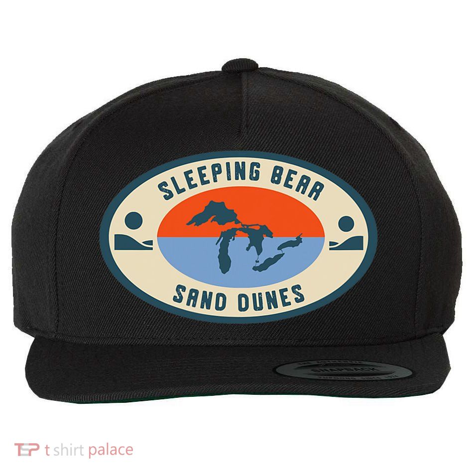 Sleeping Bear Sand Dunes Michigan Michigander Great Lakes Wool Snapback Cap
