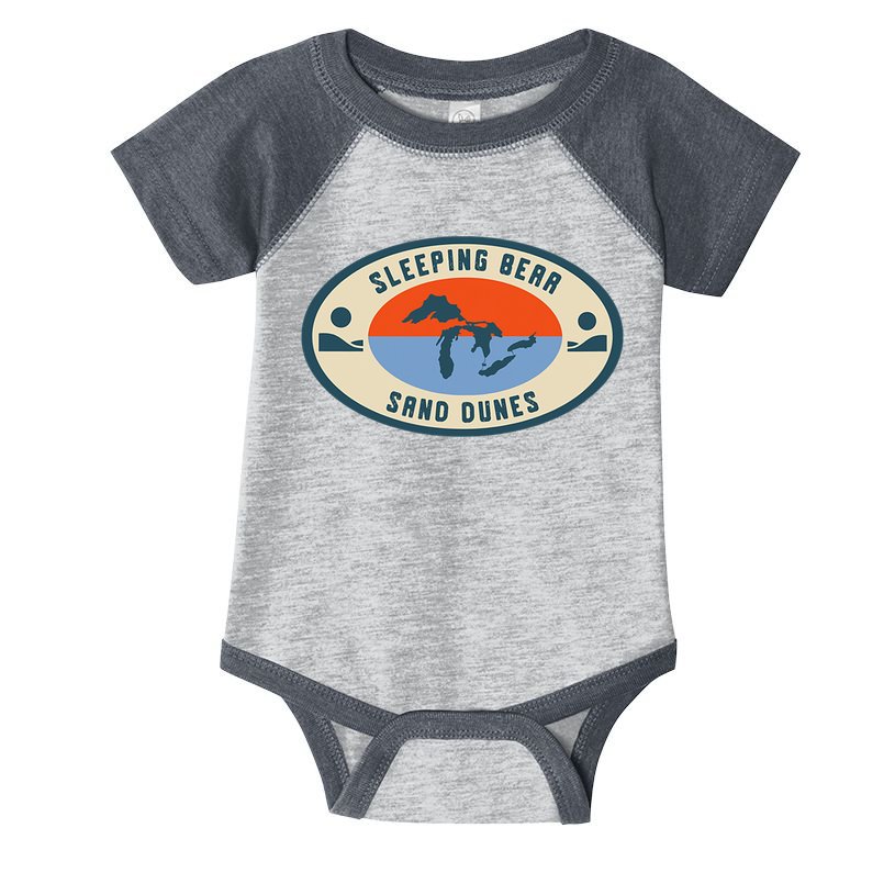 Sleeping Bear Sand Dunes Michigan Michigander Great Lakes Infant Baby Jersey Bodysuit