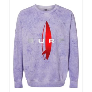 Surf Beach Surfing Surfboarding Beach Surfboard Surfers Colorblast Crewneck Sweatshirt