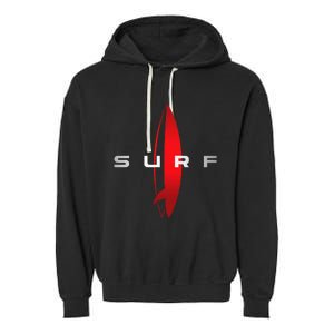 Surf Beach Surfing Surfboarding Beach Surfboard Surfers Garment-Dyed Fleece Hoodie