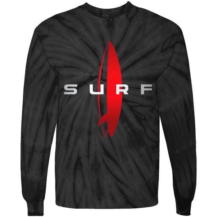 Surf Beach Surfing Surfboarding Beach Surfboard Surfers Tie-Dye Long Sleeve Shirt