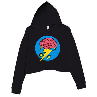 Shakevision Brainstorming Crop Fleece Hoodie