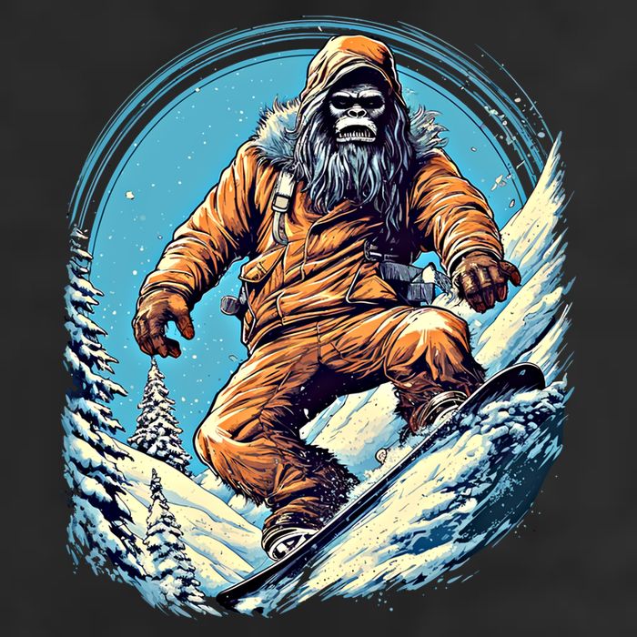 Skateboarding Bigfoot Sasquatch On Skateboard Skater Gift 7 Panel Mesh Trucker Snapback Hat