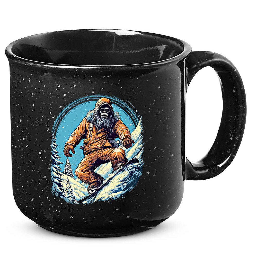 Skateboarding Bigfoot Sasquatch On Skateboard Skater Gift 15oz Campfire Ceramic Mug