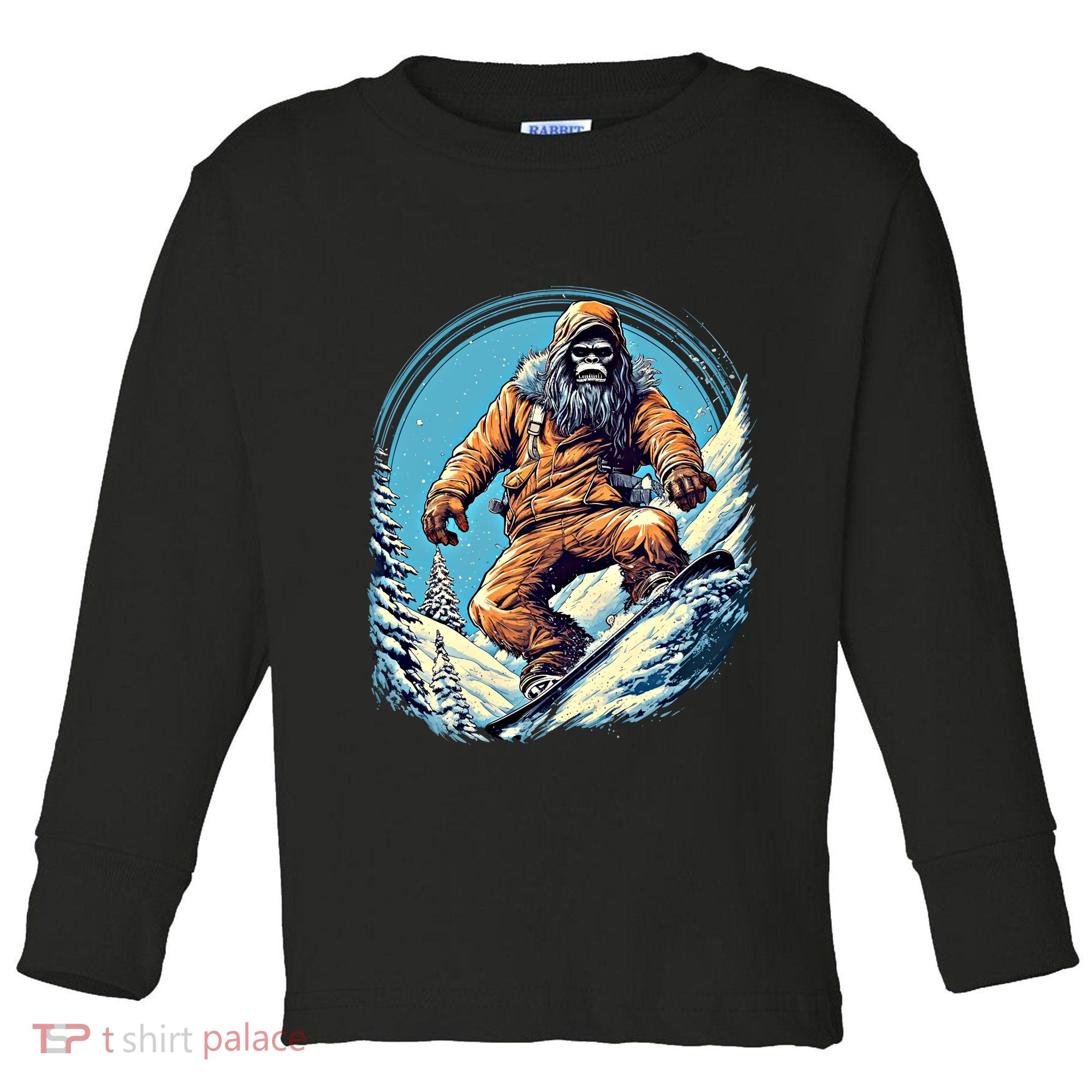 Skateboarding Bigfoot Sasquatch On Skateboard Skater Gift Toddler Long Sleeve Shirt
