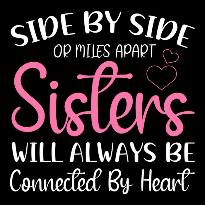 Side By Side Or Miles Apart Sisters Will Always Be Connected Gift Wool Snapback Cap