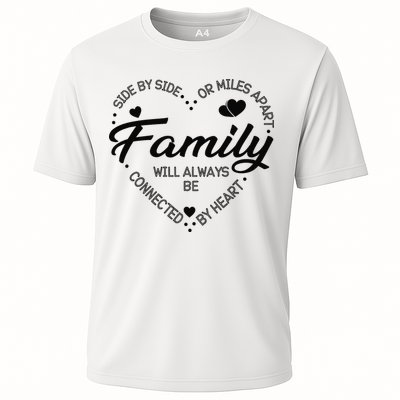 Side by Side or Miles Apart Family Heart Family Performance Shirt