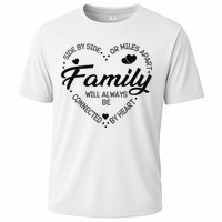 Side by Side or Miles Apart Family Heart Family Cooling Performance Crew T-Shirt