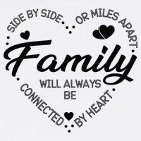 Side by Side or Miles Apart Family Heart Family Cooling Performance Crew T-Shirt
