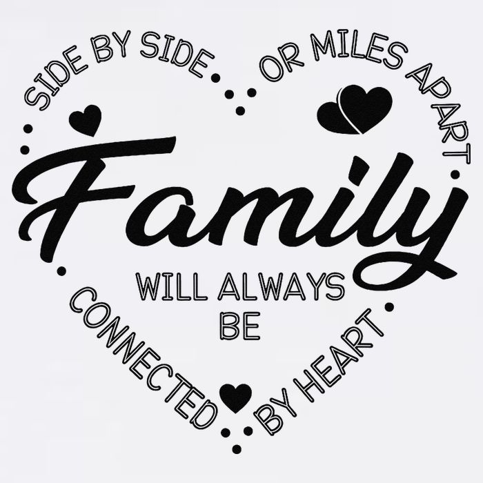 Side by Side or Miles Apart Family Heart Family Cooling Performance Crew T-Shirt