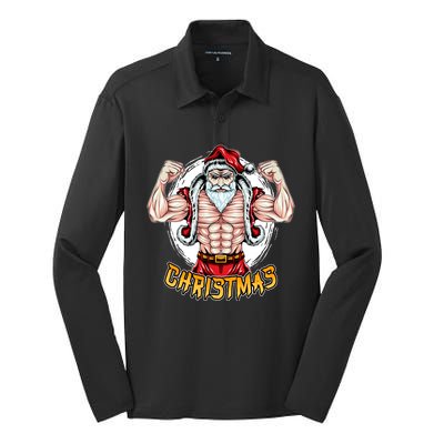 Santa Beast Silk Touch Performance Long Sleeve Polo