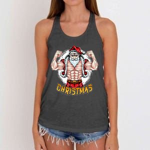 Santa Beast Women's Knotted Racerback Tank