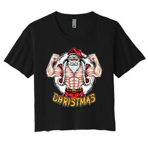 Santa Beast Women's Crop Top Tee