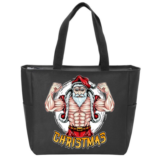 Santa Beast Zip Tote Bag