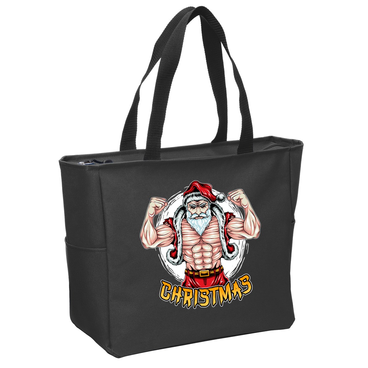 Santa Beast Zip Tote Bag