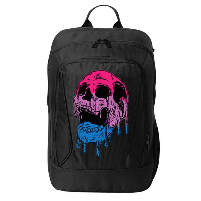 Subtle Bisexual Skull Bi Pride Flag Bisexuality City Backpack