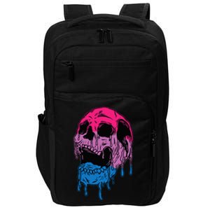 Subtle Bisexual Skull Bi Pride Flag Bisexuality Impact Tech Backpack