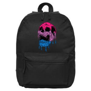 Subtle Bisexual Skull Bi Pride Flag Bisexuality 16 in Basic Backpack