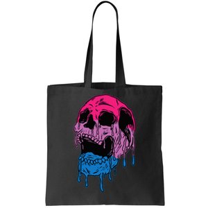 Subtle Bisexual Skull Bi Pride Flag Bisexuality Tote Bag