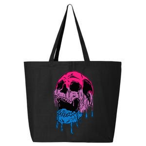 Subtle Bisexual Skull Bi Pride Flag Bisexuality 25L Jumbo Tote