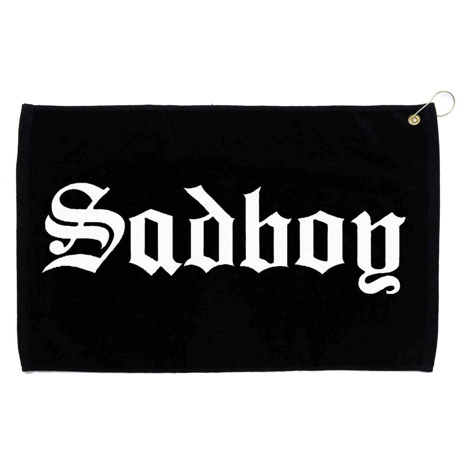 Sad Boy Sadboy Old English Typography Grommeted Golf Towel