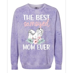 S Best Samoyed Mom Ever Samoyed Owner Samoyed Mama Colorblast Crewneck Sweatshirt