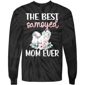 S Best Samoyed Mom Ever Samoyed Owner Samoyed Mama Tie-Dye Long Sleeve Shirt