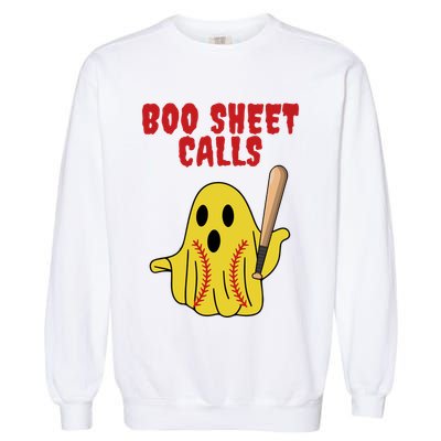 Softball Boo Sheet Calls Halloween Garment-Dyed Sweatshirt