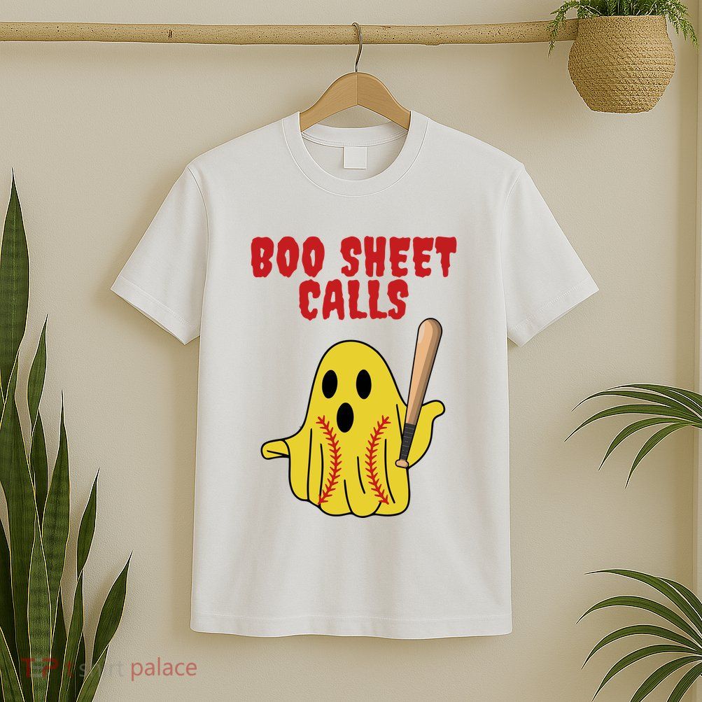 Softball Boo Sheet Calls Halloween T-Shirt