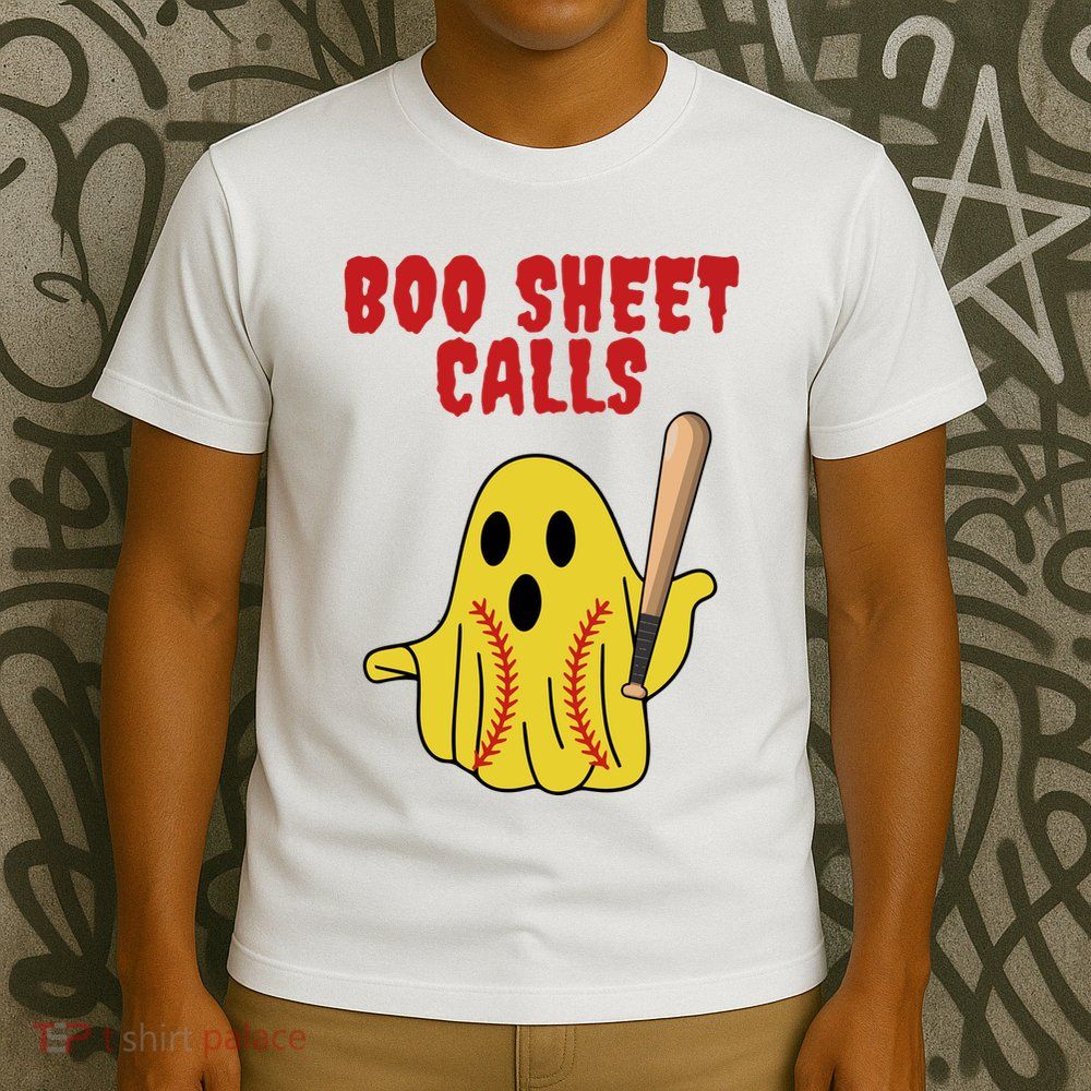Softball Boo Sheet Calls Halloween T-Shirt