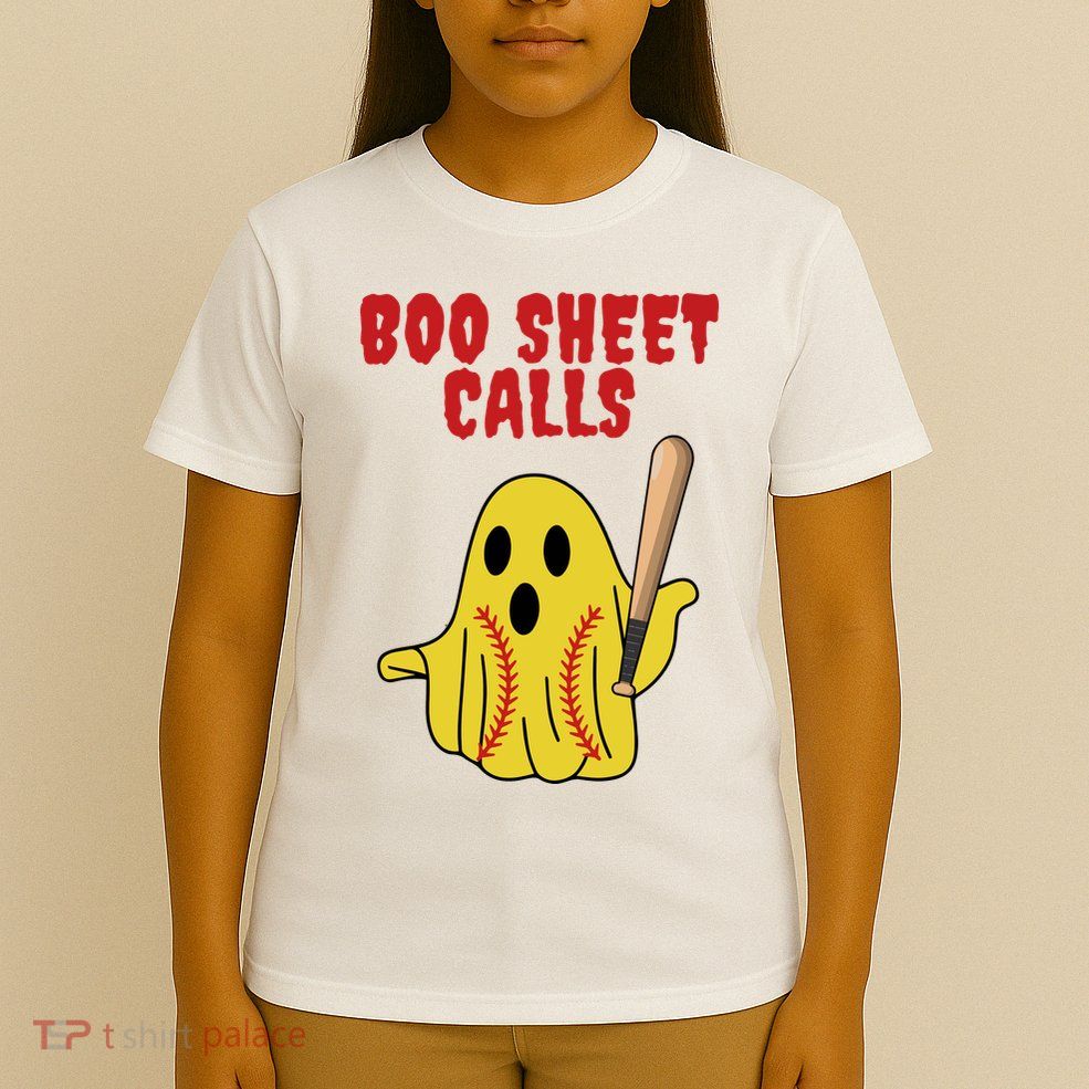 Softball Boo Sheet Calls Halloween T-Shirt