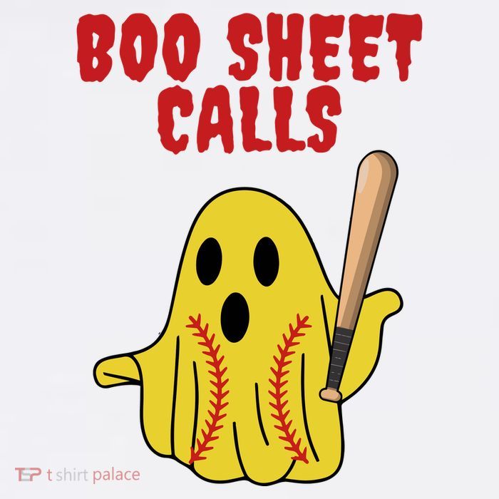 Softball Boo Sheet Calls Halloween Flatbill Hat
