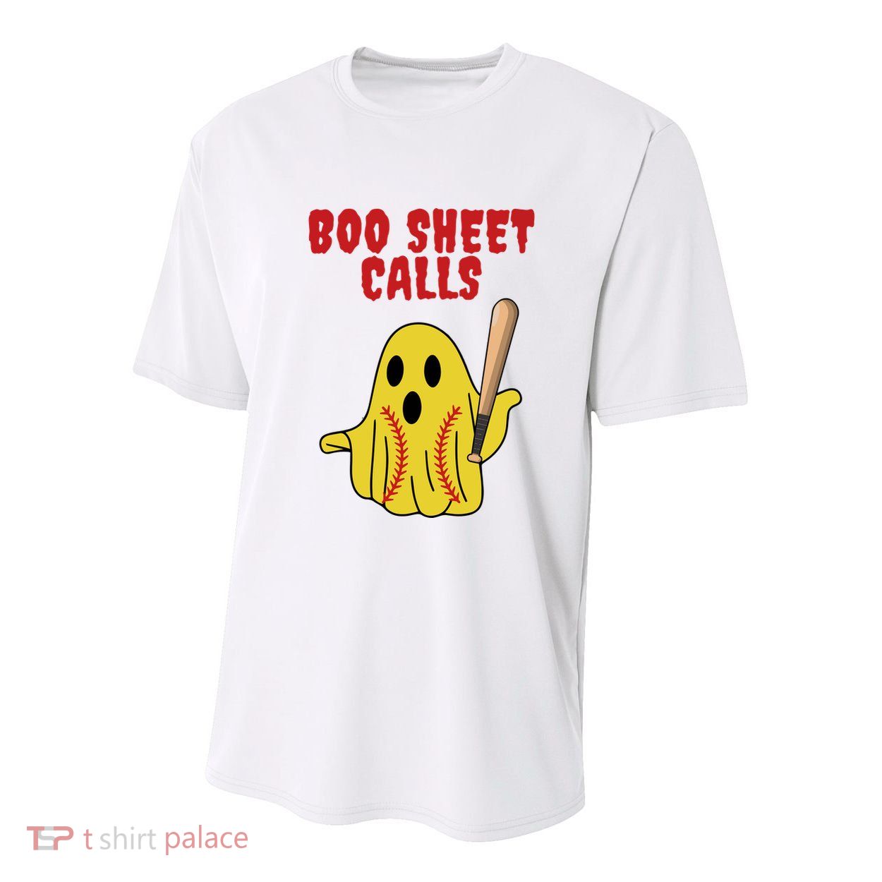 Softball Boo Sheet Calls Halloween Youth Performance Sprint T-Shirt