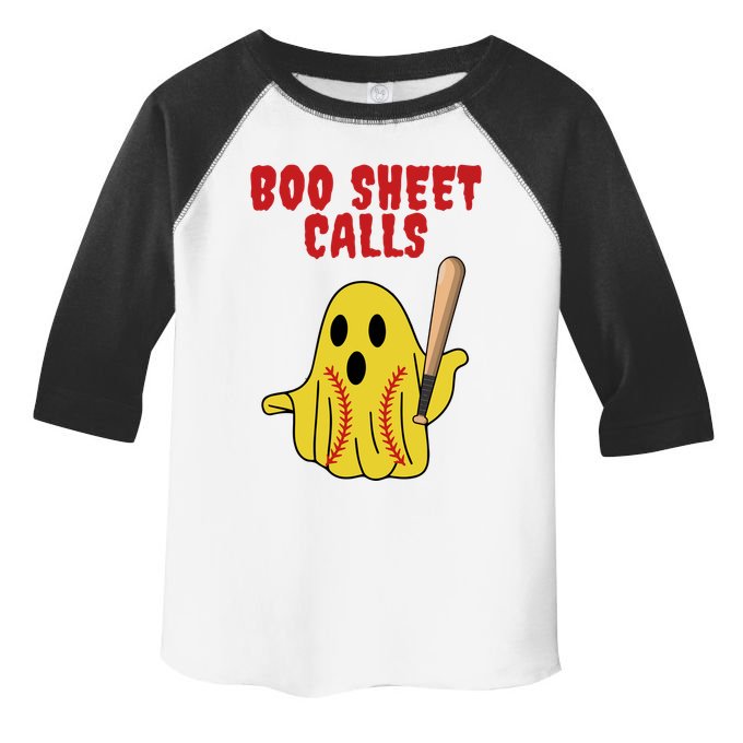 Softball Boo Sheet Calls Halloween Toddler Fine Jersey T-Shirt
