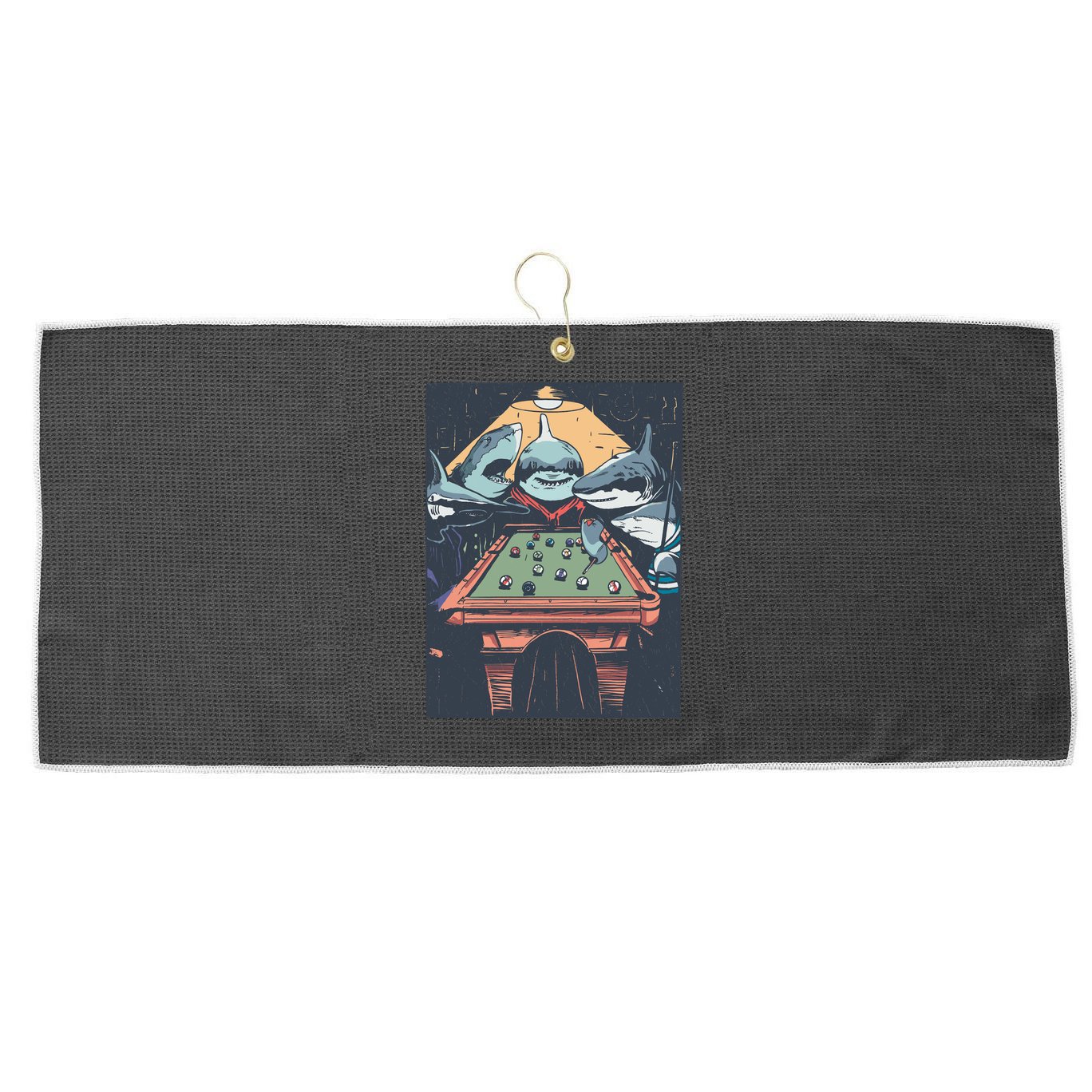 Sharks Billiard Large Microfiber Waffle Golf Towel