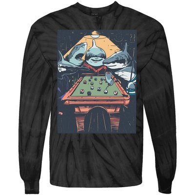 Sharks Billiard Tie-Dye Long Sleeve Shirt