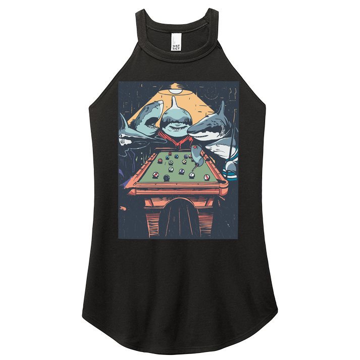 Sharks Billiard Women's Perfect Tri Rocker Tank